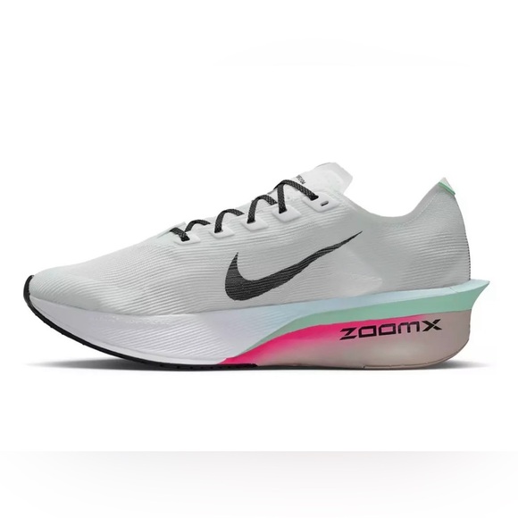 Nike ZoomX 🔥 Vaporfly Next% 4 White Pink Green Running Shoes HF6414-101 14 NEW - Picture 4 of 9